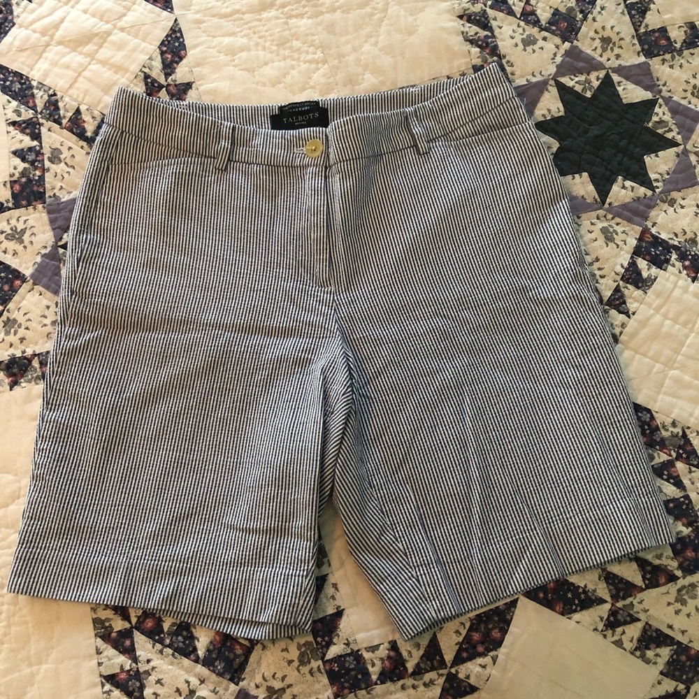 Talbots ‘perfect’ shorts. Bermuda seersuckers